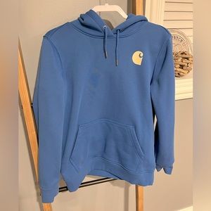 Carhartt | Medium Royal Blue hoodie | fleece | white logo